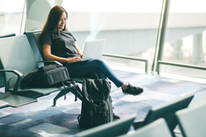 Person working at an airport